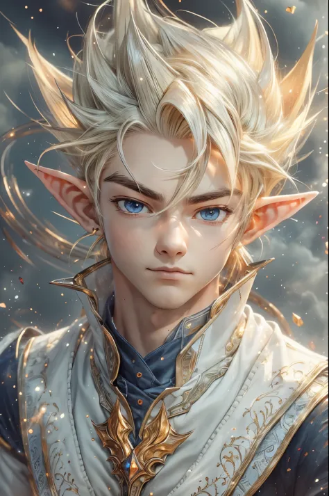 (master piece), 8k, best quality, panoramic view, full body, elf boy, childlike appearance, male, teenager, 14 years old, 1.70 m...