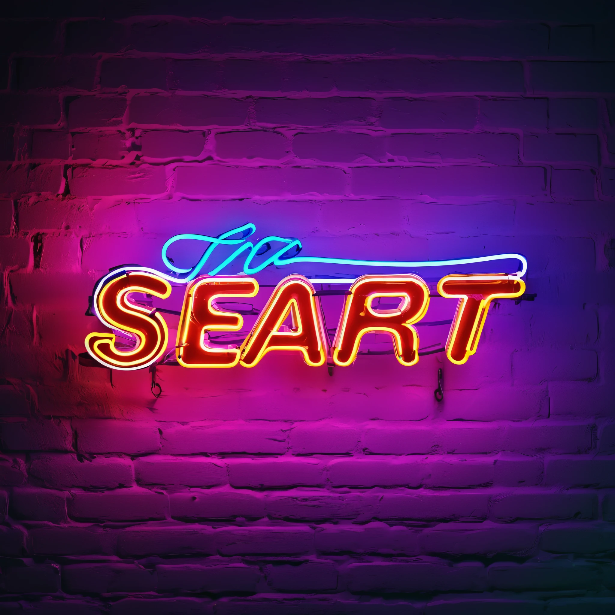 a neon sign with text 'SeaArt',a neon sign,[neon lights, vibrant colors, glowing effect],(best quality,highres),(realistic:1.37)

