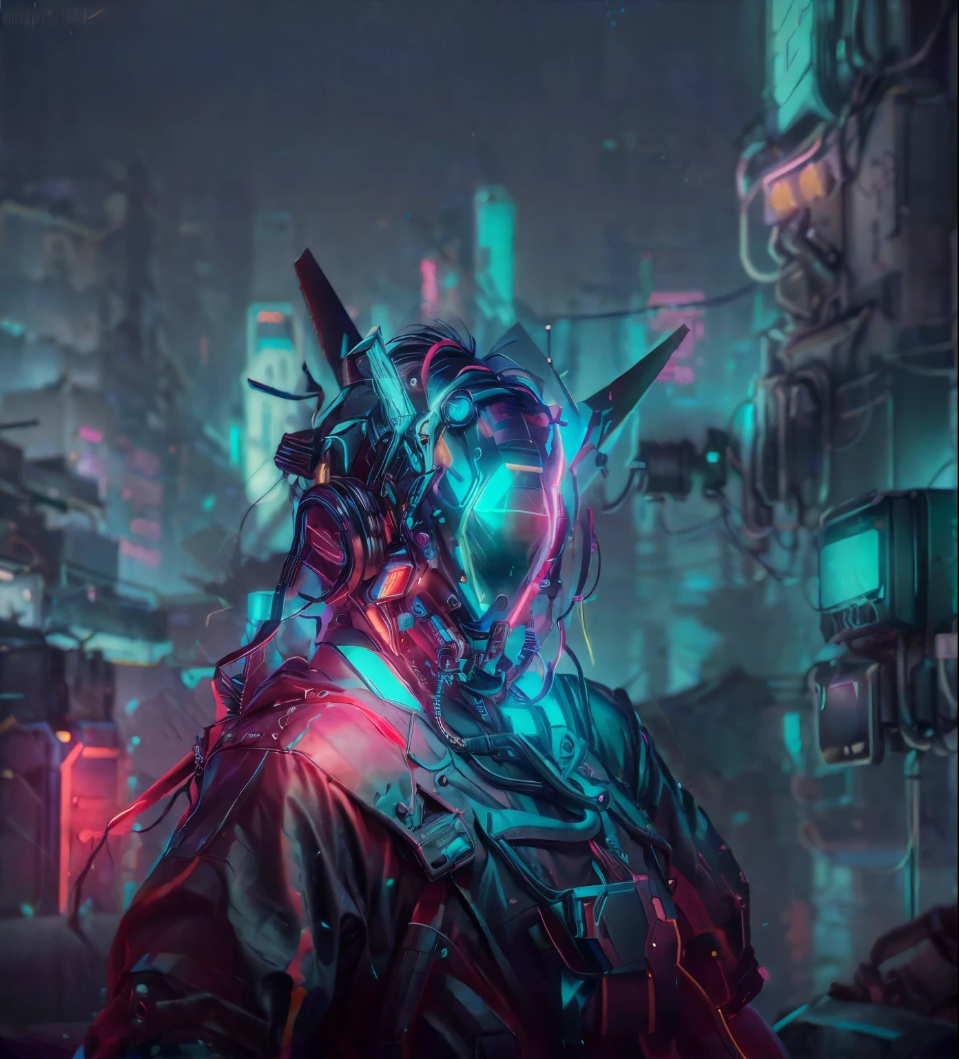 (high quality,4k,8k,highres,masterpiece:1.2),ultra-detailed,(realistic,photorealistic,photo-realistic:1.37),future cyberpunk samurai,neon lights, vivid cyberpunk colors,cyberpunk fashion, digital cyberpunk anime art, futuristic cyberpunk art style, cyberpunk atmosphere, bright cyberpunk glow,cyberpunk theme art, advanced digital cyberpunk art, mixed style inspired by beeple, neon punk with technicolor, cyberpunk warrior, futuristic cyberpunk style, digital cyberpunk - anime art