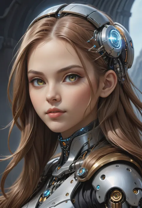 ((best quality)),((masterpiece)),(detailed),close-up person,long hair,(fantasy art:1.3),cute cyborg girl,highly detailed face,(r...