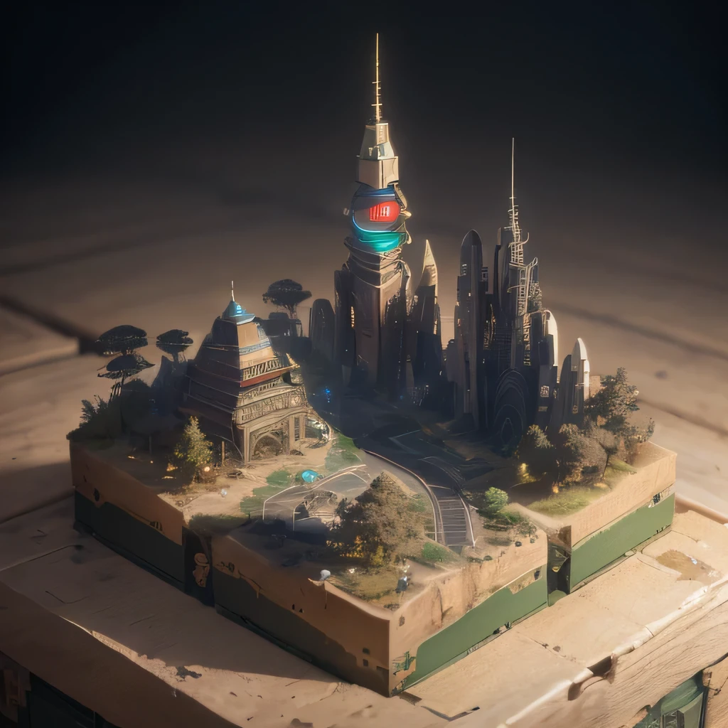 6598年Mars realistic model, (bifurcation, original photo, best quality, masterpiece:1.4),SteampunkCyberpunk6820 City,(CyberpunkMars light:1.3), Mars (related to land),(in a small nature box:1.3),Isometric, small nature, landscape on foundation,landscape,