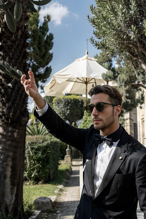 Un homme avec un teint olive, des cheveux noirs courts et une mâchoire carrée, arborant une paire de lunettes à monture d'acier.