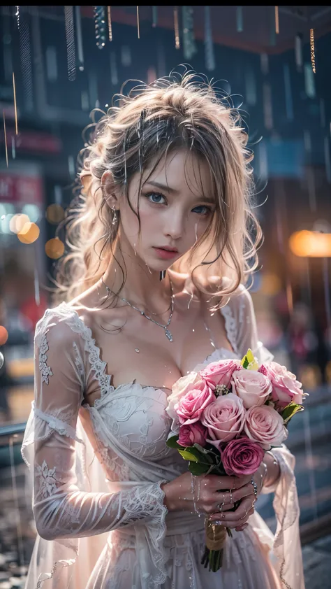 (RAW shooting, Photoreal:1.5, 8K, highest quality, masterpiece, ultra high resolution), ((((Typhoon heavy rain)))), perfect dyna...