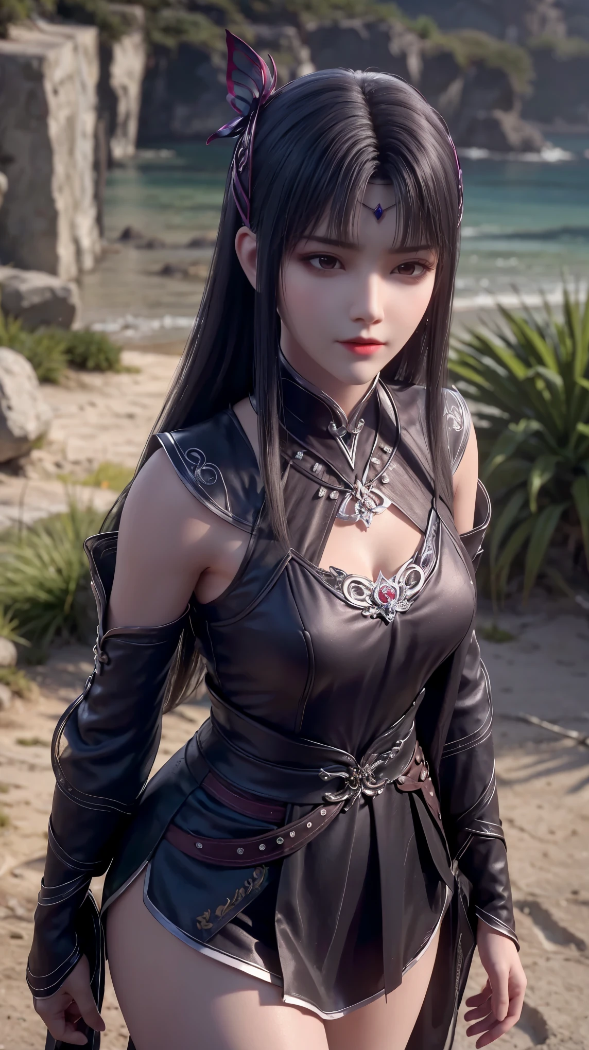 Walnut,vampire,assassin,charming,Mature,Sexy,thin,Qi bangs,long hair,Antenna bangs,double tail,高double tail,Bangs cover one eye,frightened,angry,Smile,blush,red nose,drunk,blank stare,exquisite eyes,red lips,perfect face,Cross your arms across your chest,暗black皮肤,dynamic poses,fighting stance,near,school swimsuit,damaged clothing,Cloak,leather skirt,black,,spandex oil shine,Laser reflective material,Detail background,气泡angry,bubble blush,heart-shaped,notes,Q version,official art,lifelike,movie angle,Dynamic angle,Horizontal viewing angle,depth of field,movie lighting,rich and colorful,PBR rendering+UE pull,32k,High resolution,high quality,beautiful wallpaper,