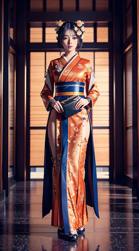 a highly detailed full body portrait of a geisha. 8k, octane render, Intricate hyperdetails, Symmetrical  