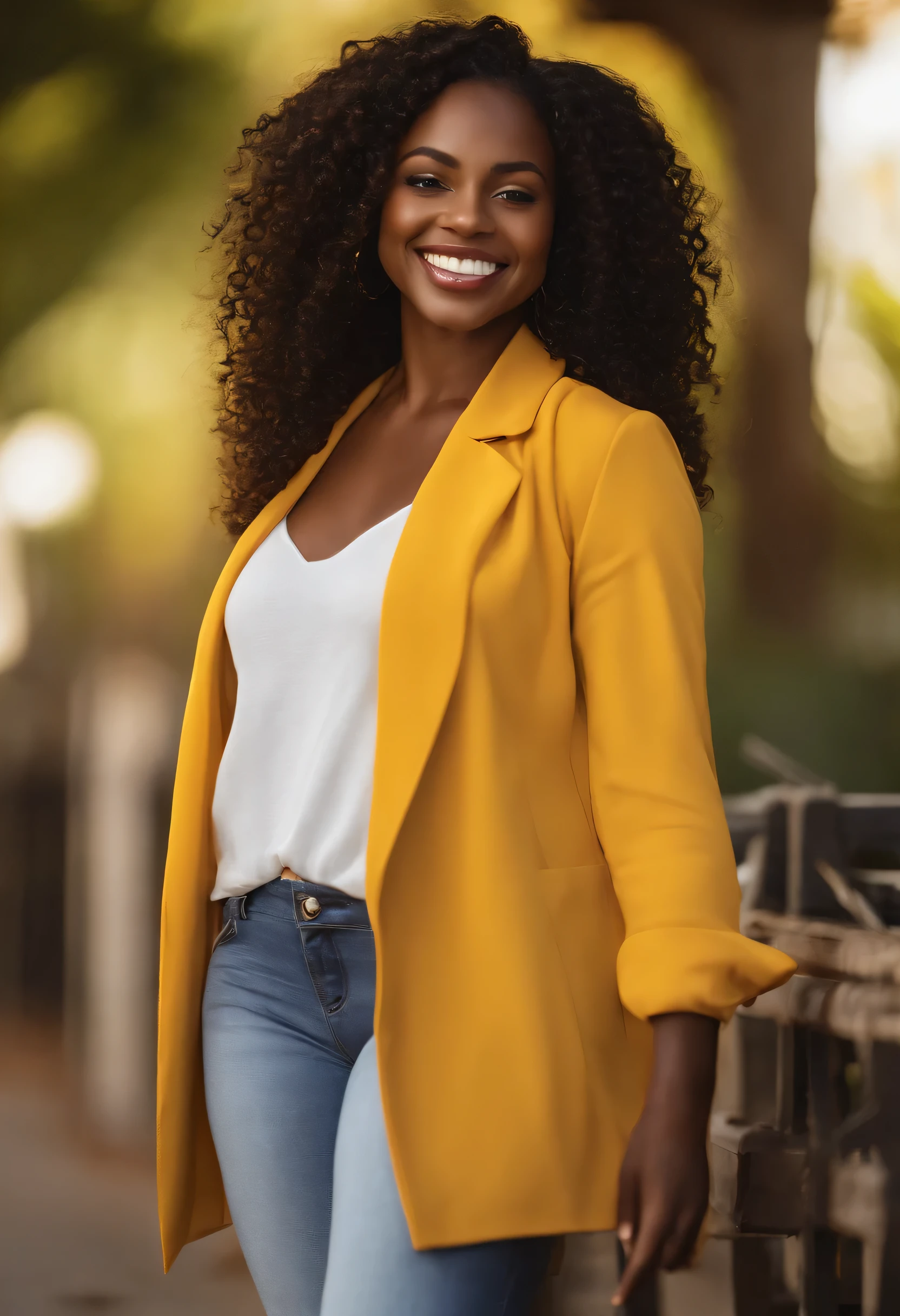 Veste jaune femme sale