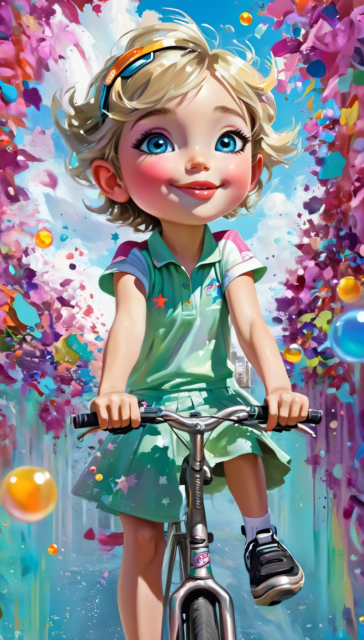 ((шедевр: 1.5, широкий дальний план: 1.5)). (мальчик на велосипеде, the shot has to be широкий дальний план: 1.5, спортивная одежда, Создайте хрупкую и скромную фею, исследующую (одежда и детали с большим разнообразием ярких цветовых тонов, голубой, цвета земли, апельсины, зелень:1.3)).(идеальный composition:1.4), все чрезвычайно подробно и реалистично с юношескими чертами.., A идеальный, Жизнерадостный, улыбается, веселье, Ее губы имеют однородный оттенок розового.. Includes веселье and impressive features. Очень реалистичные глаза. Его глаза, лицо и тело важны и должны быть гиперреалистичными.. очень подробно и красиво. В высоком разрешении и деталях, включает в себя множество деталей, таких как звезды, галактики, Цветные пузыри, цветные лепестки, яркие капли краски, стены с граффити, переливчатость, и много энергии и эмоций. ((кататься на велосипеде важно! Включает фэнтезийные детали:1.6)), Улучшенные детали, переливчатость, красочный и яркий ветер, и пыльца. Обратите особое внимание на его лицо и убедитесь, что оно красиво детализировано и реалистично..... Камера: This art is dreamlike and ethereal and the Камера should emphasize those features.... Создайте что-то поразительно красивое. Используйте методы динамической композиции., ((творческая сцена)),((идеальный, тщательно подробный:1.4)), ((полный кадр: 1.4, динамичная поза:1.3)), ((Лучшее качество)), ((шедевр) ) , 3d, (гипер подробный: 1.3), ((городской пейзаж: 1.3)), (фотореалистичный: 1.4), ((Освещение ночного кинотеатра при слабом освещении: 1.2)).32 тыс..
