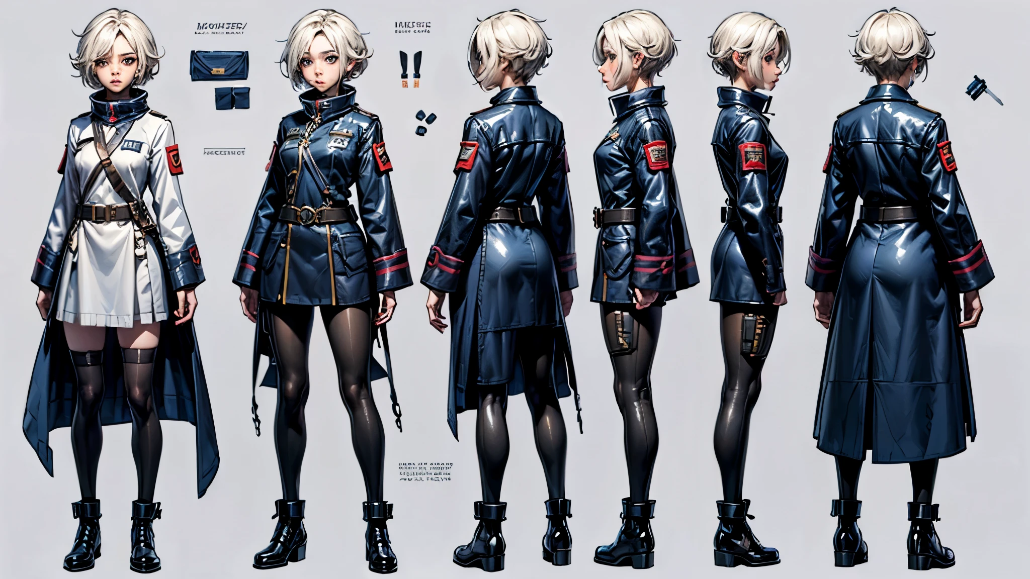 (Masterpiece, best quality), detailed, ((character concept art)), ((character design sheet, same character, front, side, back)), many items, (random gender, sci-fi uniform cloth, space traveler cloth, military cloth, many parts), (random skin color:1.35) , (detailed eyes), detailed face, random expressions, random physical form, random hair color,  random hair, random style haircut, full of details, (simple background, white background: 1.3)