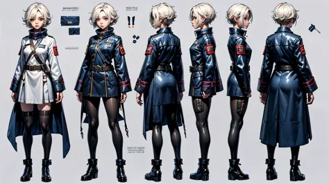 (Masterpiece, best quality), detailed, ((character concept art)), ((character design sheet, same character, front, side, back)),...