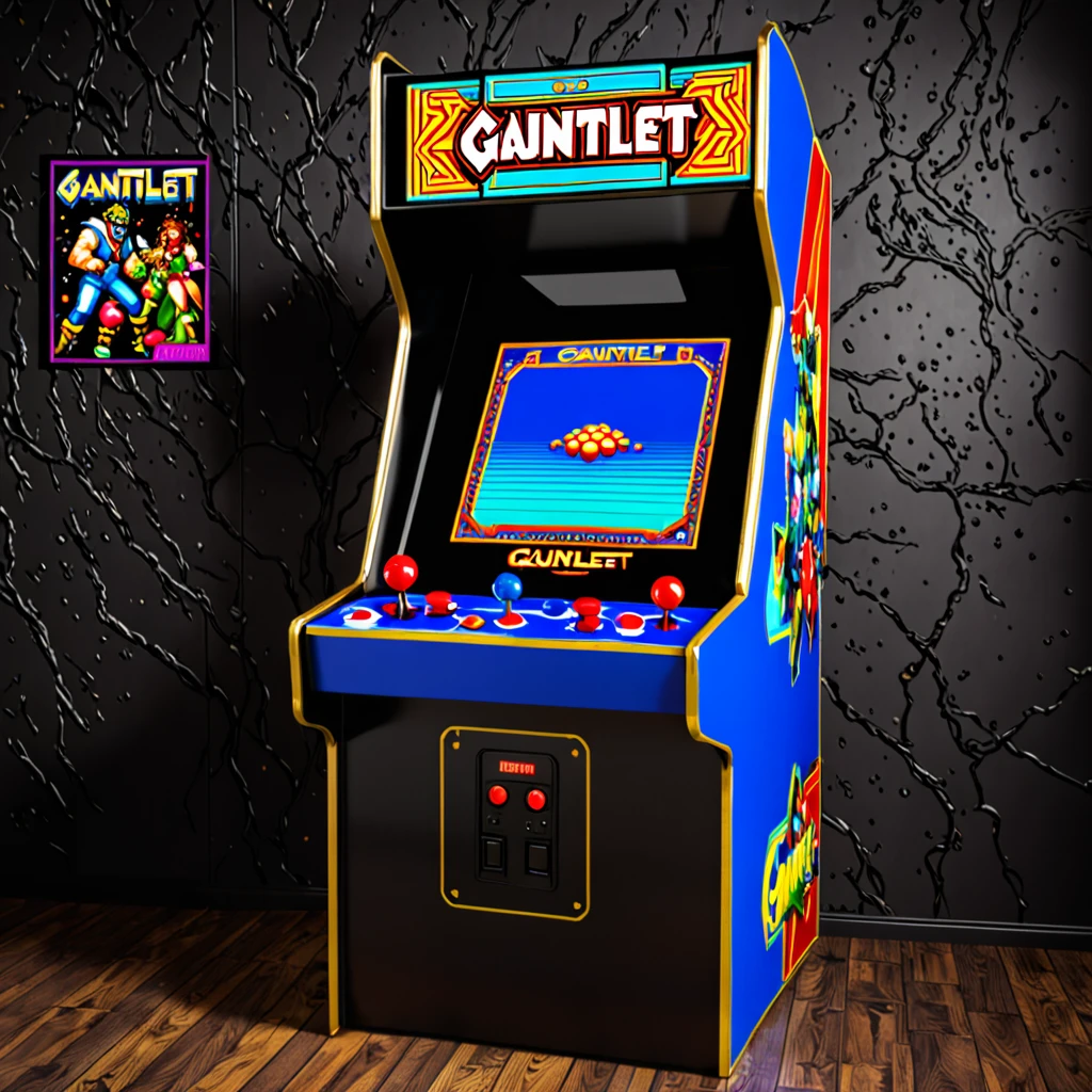 retro arcade game play Gauntlet