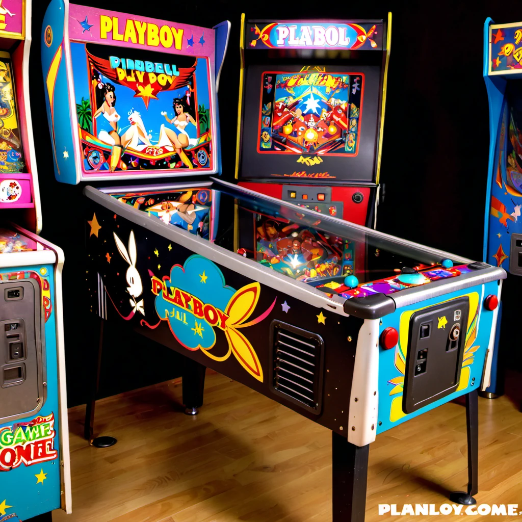 Retro arcade game, maquina de pinball, jogo Playboy Pinball - SeaArt AI