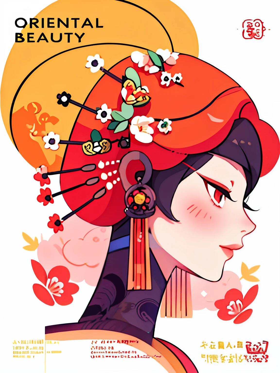 Close-up of woman with a flower in her hair, Chinese beauty, Chinese art style, geisha hairstyle, ancient chinese princess, beauty geisha, Queen of China, A beautiful artistic illustration, chinese princess, Chinese style, geisha, Japanese art style, Chinese Arts, Beautiful digital illustrations, Inspired by Tang Di, traditional Chinese Arts, chinese woman，long hair fluttering，Shampoo in hand