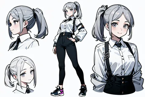 Remix Hints Copy hints highest quality, Detailed face, Character Sheet,(((Young woman:1.5))), ((whole body:1.2)), Full of detail...
