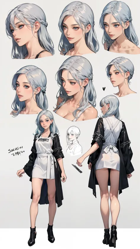 ((masterpiece)),(((best quality))),((character design sheet)), ((full body view)) illustration,Catalogue of sex slaves,1girl, th...