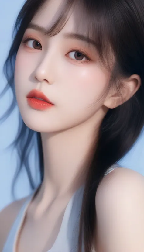 a close up of a woman with long hair wearing a dress, gorgeous young korean woman, beautiful young korean woman, cai xukun, beau...