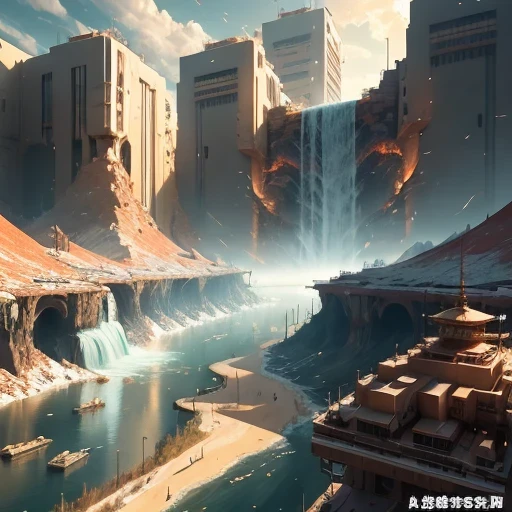 Arizona crossbow帝王绿棱镜门星地貌，Macro Tilt-Shift Telephoto，Hot stamping marble bright orange ocean，Black Gold Nautilus God Rectangular Stone Field，AD 3910，Glasses King Fox God Fire Shine Ice Snow Iron Flower Festival，Unreal Engine，cyberpunk，waterfall apocalypse，sci-fi tilt-shift，Stereo view，digital 3d，cg艺术 machine flat line illustration light color