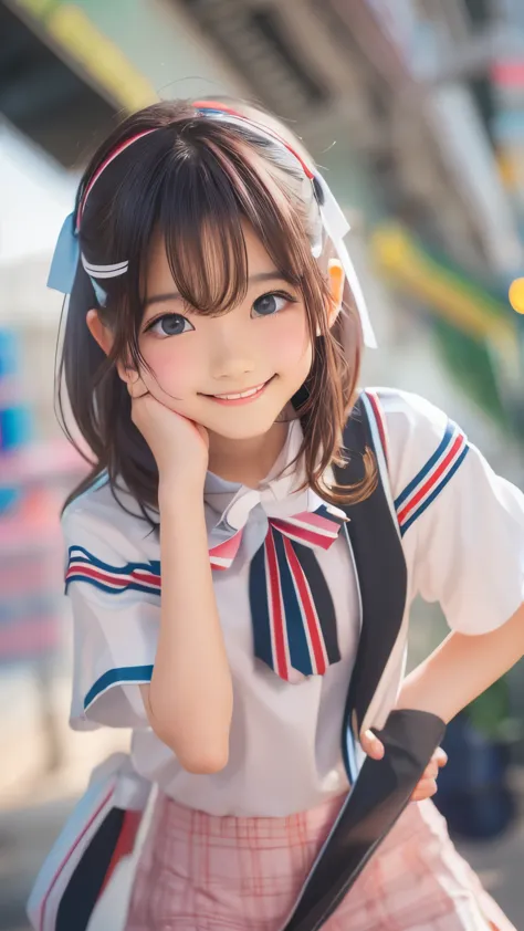 ((sfw: 1.4)),((detailed face, professional photography)), ((sfw, idol uniform , mic , stage, smile)), (( 1 Girl, flat chest)), U...