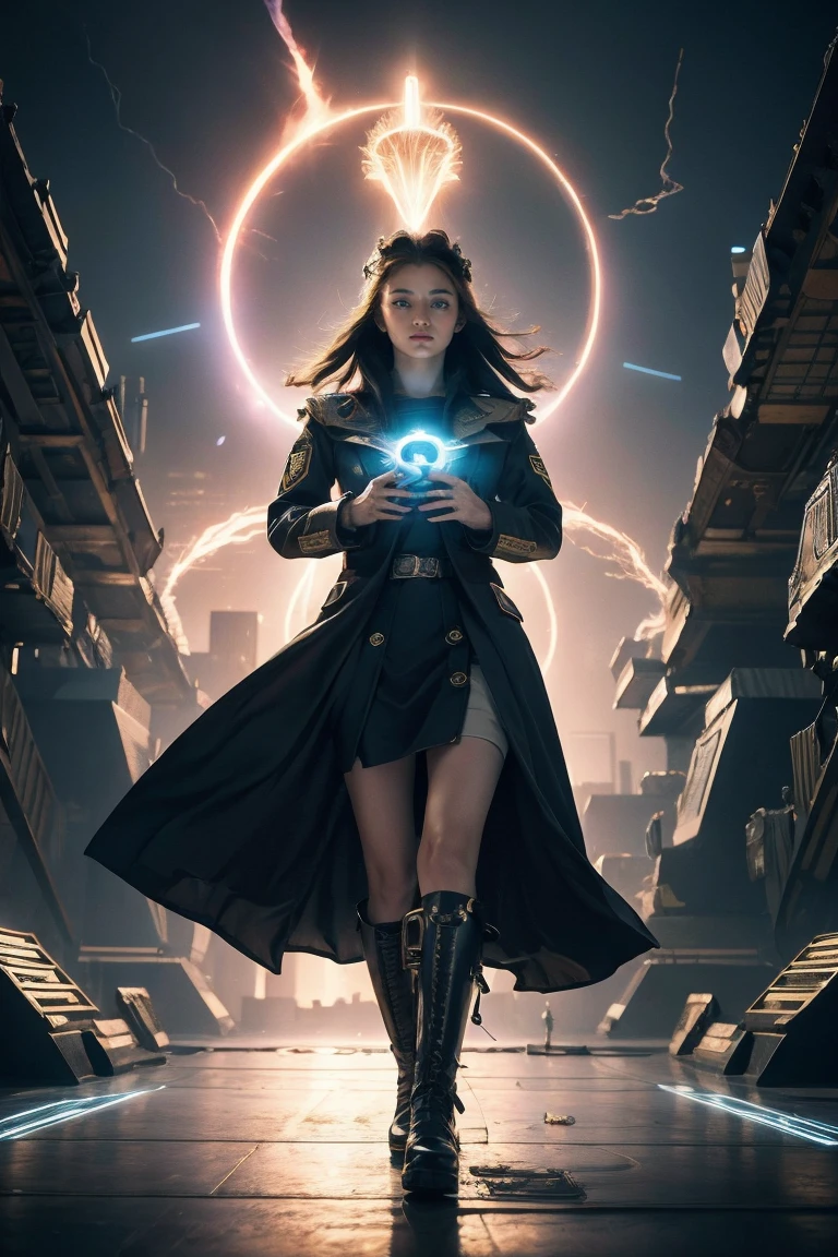 (独自的) inconceivable and spectacular an emergency scene of a cloud figure Sophie Turner in a 宇宙的 cloud, 分形星云链, 宇宙的, 无效的, 宇宙的, 充满活力和生机, 旋风, 纺纱, 不切实际, 高对比度, 象征意义, 魔法, 神秘的な, 神秘, 超现实主义, 过饱和, 丰富多彩的, 8千、身着作战服的女人、明星靴子、手上的激光束