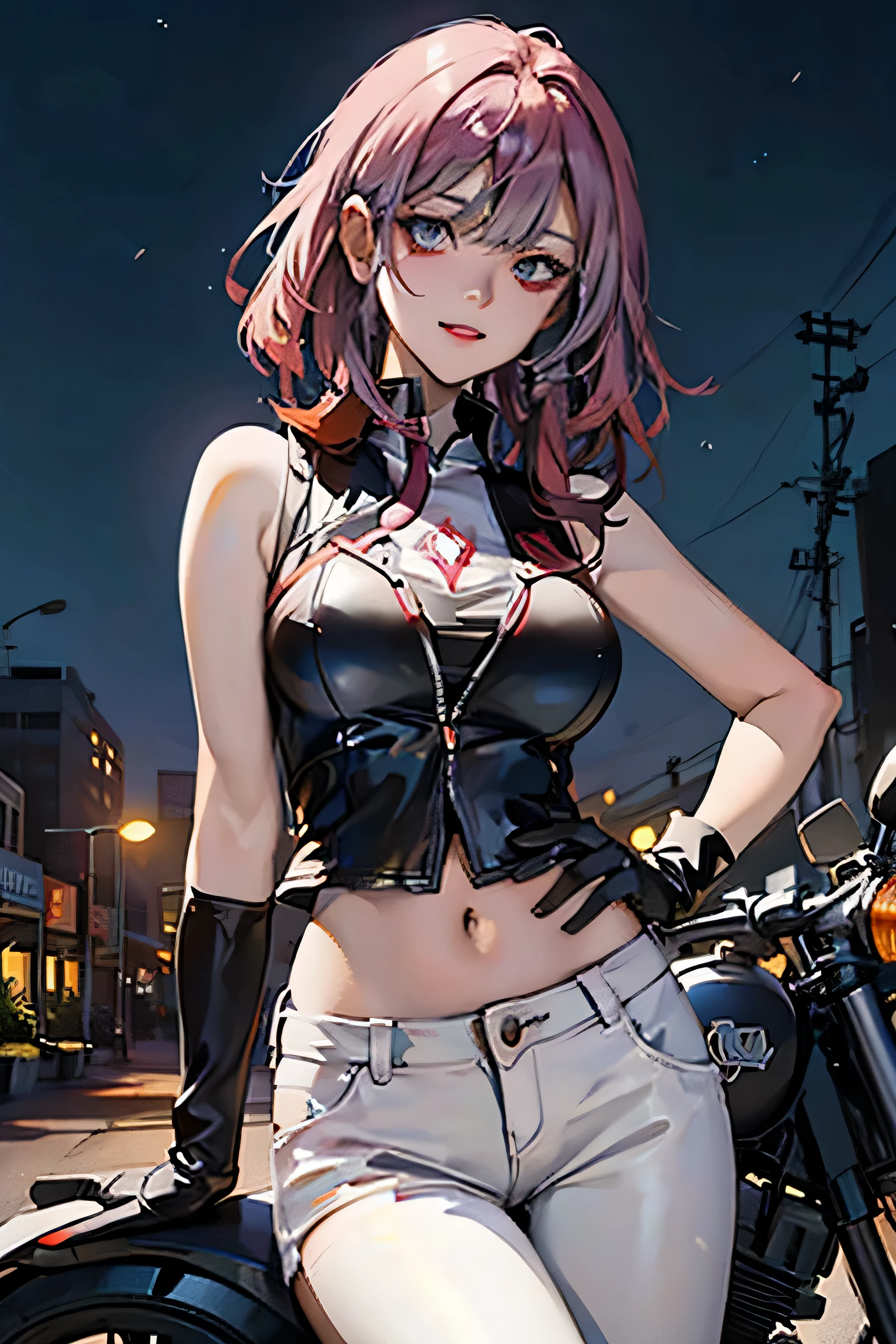 a close up of a person on a motorcycle with a helmet on, seductive anime girl, attractive anime girl, artwork in the style of guweiz, style anime, made with anime painter studio, anime visual of a cute girl, anime style. 8k, anime style 4 k, beautiful anime girl, guweiz, beautiful alluring anime woman