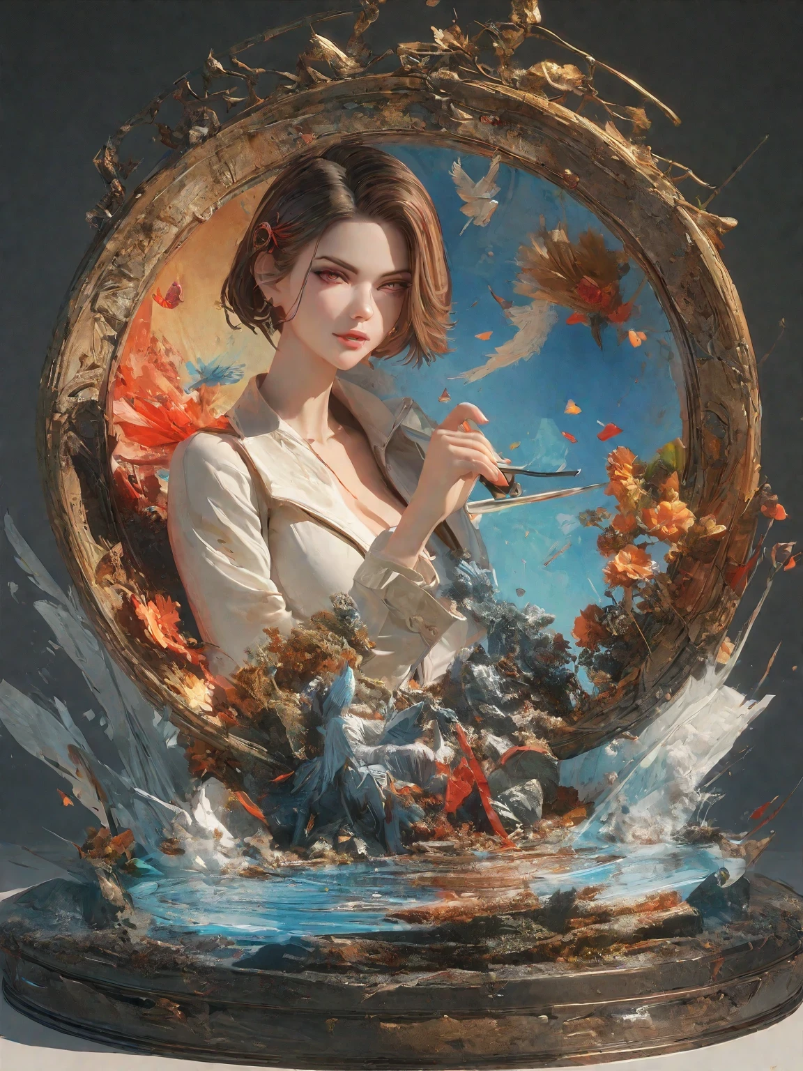 diy13，Highest quality, ultra-high definition, masterpieces, 8k, realistic, anime styled, 3d render，a close up of a person writing a book , jc leyendecker and sachin teng, james jean and wlop, james jean and peter mohrbacher, alphonse mucha and rossdraws, sachin teng, james jean marc simonetti, artgerm and james jean, in the art style of mohrbacher