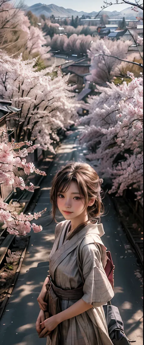 ((masterpiece, highest quality, Highest image quality, High resolution, photorealistic, Raw photo, 8K)), Spring Morning, In a ru...