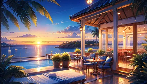 sunset、A comfortable and relaxing resort...Gorgeous and elegant condominium hotel.A modern and beautiful city with distant views...