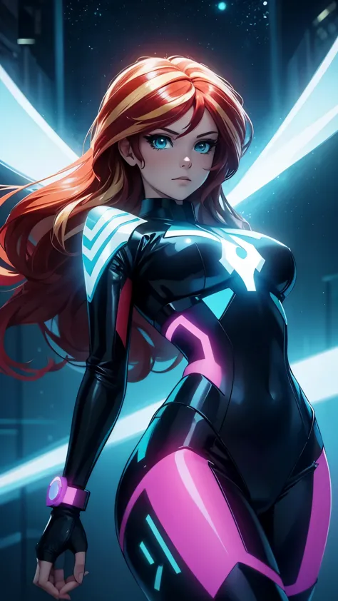 sunset shimmer as a character in tron