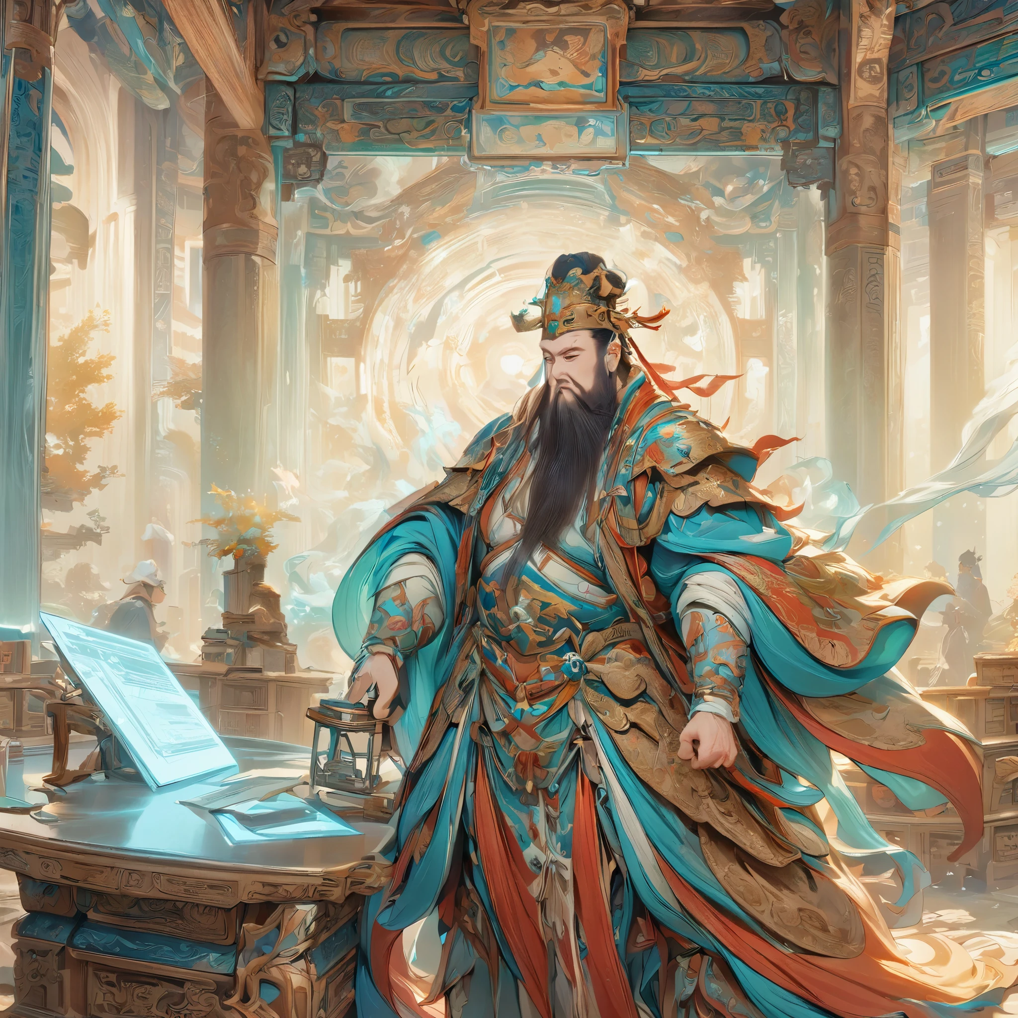 (masterpiece, best quality:1.2), yongle_style,1man