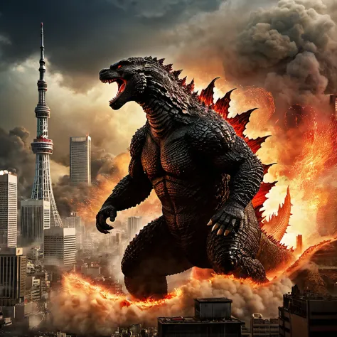 Godzilla with rage mode on. Destroy entire tokyo...