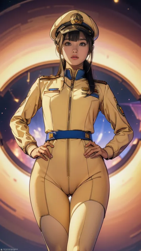 (((masterpiece,highest quality,In 8K,Super detailed,High resolution,anime style,absolutely))),(A female officer of the Earth Fed...