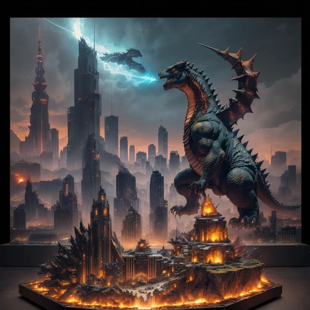 3598年estrela godzilla realistic model, (bifurcação, foto original, melhor qualidade, Obra de arte:1.4),steampunk cyberpunk 6820 cidade godzilla,(Cyberpunkestrela godzilla light:1.3), estrela godzilla (relacionado à terra),(em uma caixa godzilla:1.3),isométrico, paisagem godzilla on foundation,paisagem godzilla,