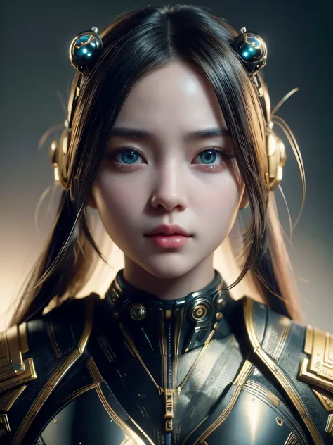 (high quality), (masterpiece), (detailed), 8k, hyper-realistic portrayal of a futuristic (1girl1.2), japanese character. meticul...