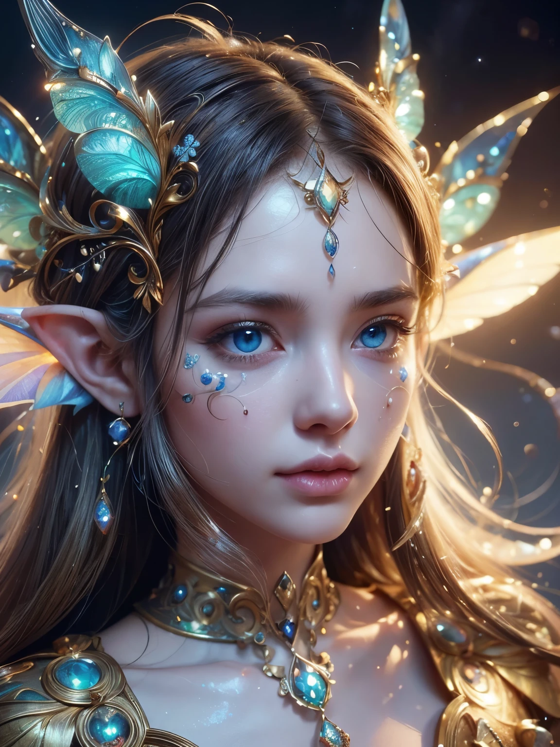 (Best quality, 4k, High-resolution, Masterpiece:1.2), Ultra-detailed, Realistic, Radiant lighting, Epoch Elves, Portraits, Fantastical colors, Fine art, Ethereal beings, Dreamlike, Whimsical creatures, Detailed facial features, Glowing eyes, Elven beauties, Ethereal glow, Mythical creatures, Harmonious composition, Dazzling colors, Stunning visual effects, Otherworldly appearance, Mesmerizing artistry,