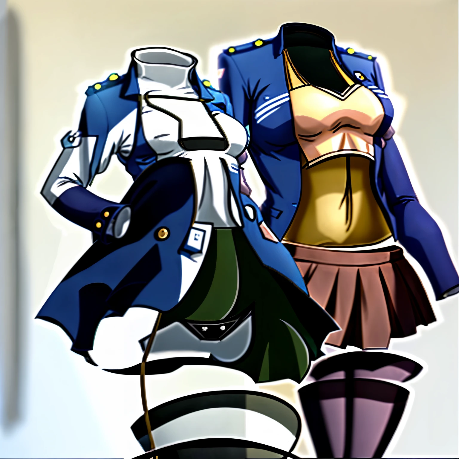 Anime characters dressed in uniform standing next to each other - SeaArt AI