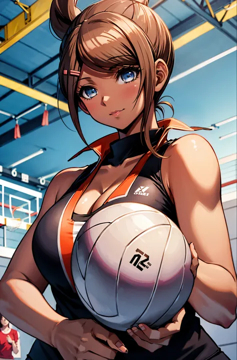 (((1girl, Aoi Asahina))) at the school gym, playing volleyball