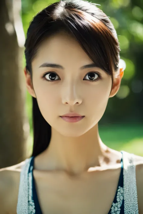 cinematic photo, Skinny Japanese woman, 30 years old, cute face, detailed face, detailed eyes, bare shoulders, very thin waist, ...
