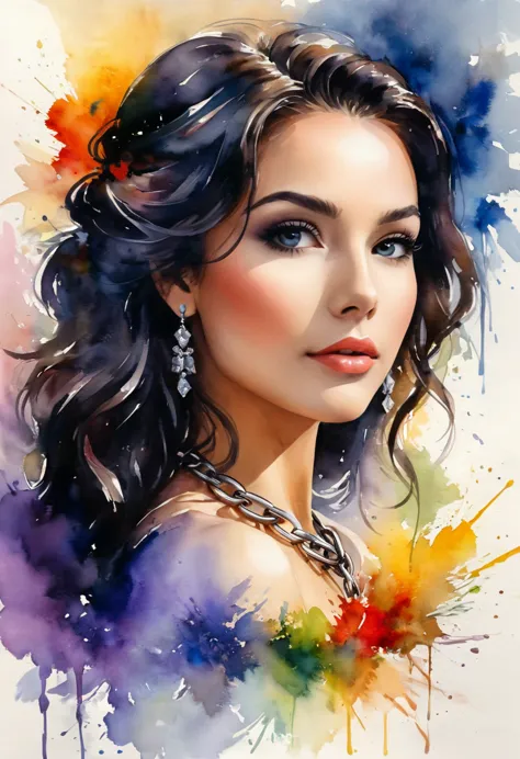 sense of depth and intrigue, digital brush strokes, computer graphics graphic illustration,
Pandora beautiful woman watching a p...