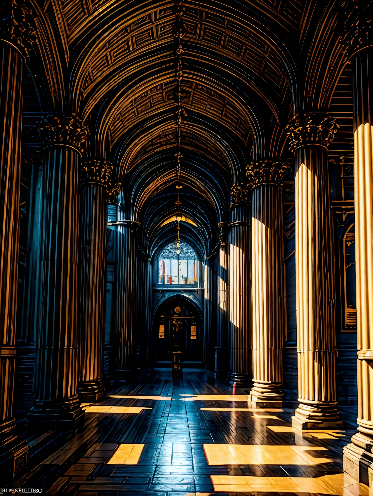 temple de l&#39;enfer et école de droit magnifique et plein de réalisme, à l&#39;extérieur d&#39;un bâtiment, ((tribunal))