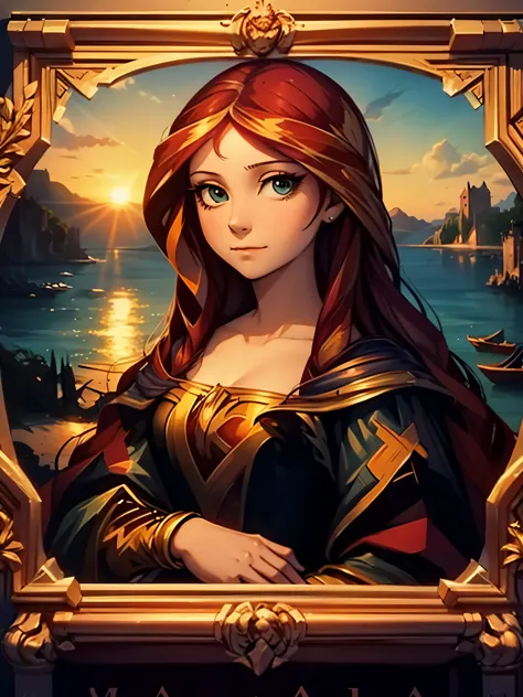 Sunset shimmer as the mona lisa