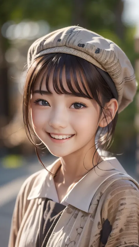 (( sfw: 1.4)), (( detailed face)), (( sfw, beret , smile , outdoor, 1 Girl)), Ultra High Resolution, (Realistic: 1.4), RAW Photo...