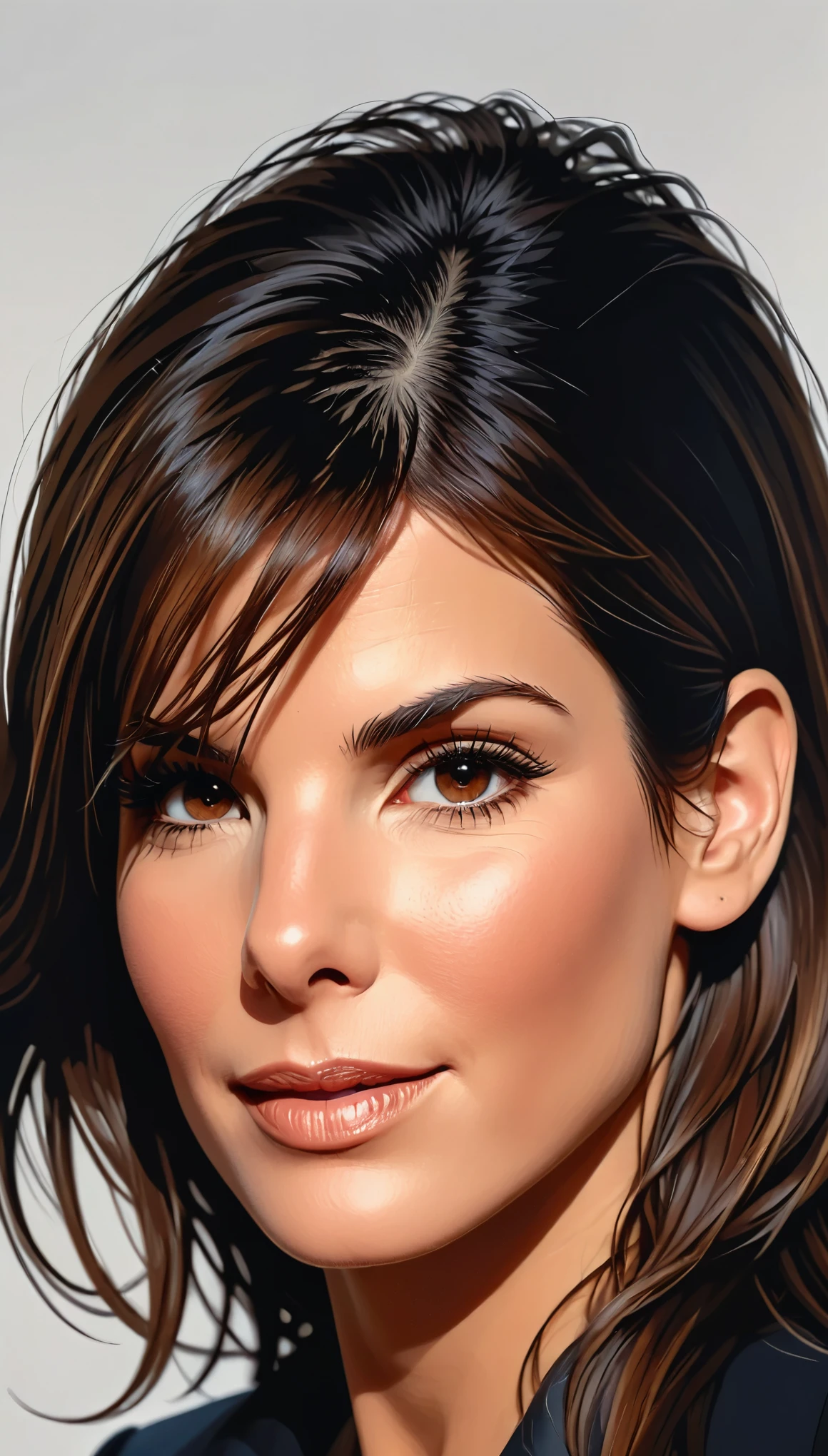 (best quality,4k,8k,highres,masterpiece:1.2), (vector art:1.2), ultra-detailed,(realistic,photorealistic,photo-realistic:1.37),(ohwx woman), ultra-fine painting,sharp focus,physically-based rendering,extreme detail description,professional,portraits, A close-up portrait of young Sandra Bullock's face rendered in vector art, The vector shapes should be highly detailed, with the best quality and resolution possible, such as 4k, 8k, or highres. The portrait should capture the essence of Sandra Bullock's face, The background can be minimal or non-distracting, putting the focus on Sandra Bullock's face. vectorized, vector art, 
