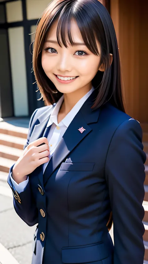 Alafed asian woman in business suit posing for photo, Japanese girl , shy smile, girl in a suit, Chiho, girl in a suit, wearing ...