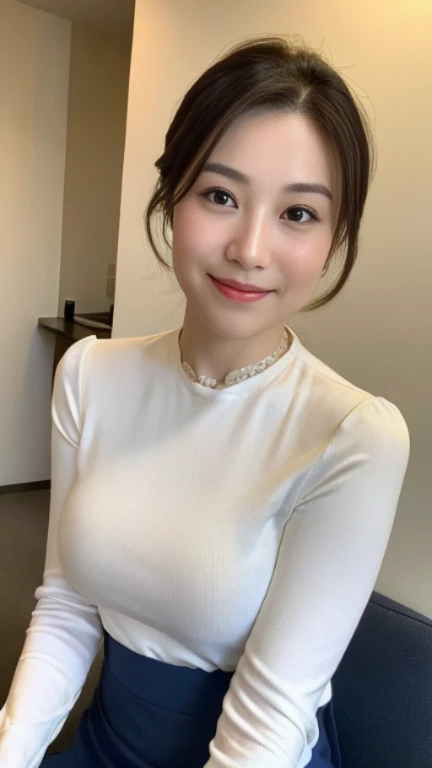 最high quality, 8K, lively, sharp focus, high quality, High resolution, middle-aged women, mature woman, 49 years old, (Full body Esbian), (Detailed face wearing high heels, highly detailed eyes, thick lips, plump body shape、plump face、((big breasts 1.6))、((On a white blouse))、navy blue tight skirt、Love hotel room view、random hairstyle、gentle smile、


