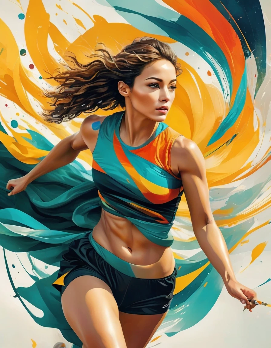 "(Meilleure qualité,4k,8k,haute résolution,chef-d&#39;œuvre:1.2),ultra-détaillé,(Réaliste,photoRéaliste,photo-Réaliste:1.37),couleurs vives,Art vectoriel,sport,les athlètes,énergique,lignes de mouvement,style graphique,sensation futuriste,poses dynamiques,compositions audacieuses,lignes de vitesse,figures stylisées,mouvements puissants,effets de gradient,ombres et reflets,détails complexes,formes géométriques,éléments abstraits,contraste saisissant,fort impact,expressions faciales expressives,conduites de fluide,coups de pinceau expressifs,Des visuels accrocheurs,Atmosphère animée,Interprétation artistique,des teintes vives,Éclairage dynamique"