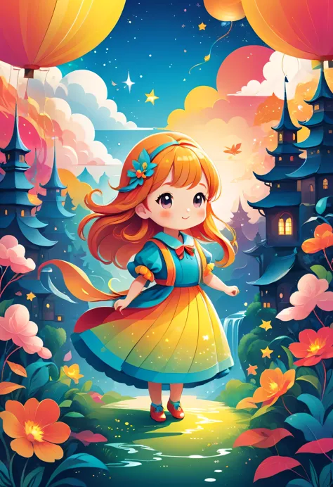 vector illustration:cute cartoon venice, null,, adobe illustrator,draw with thick lines,,cute,pop,Gentle color,colorful,nice background image,masterpiece,best masterpiece,Light and shadow,draw carefully,,Bright colors,fantasy,fancy,rendering,magic element,