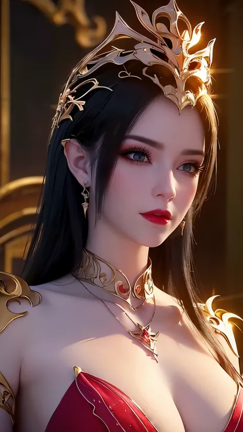 An extremely beautiful queen,(best quality,4k,highres,masterpiece:1.2),ultra-detailed,(realistic,photorealistic,photo-realistic:...