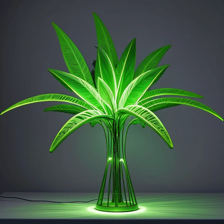 Glowing, mesmerizing plant sculptures blending plants, technology, and light.