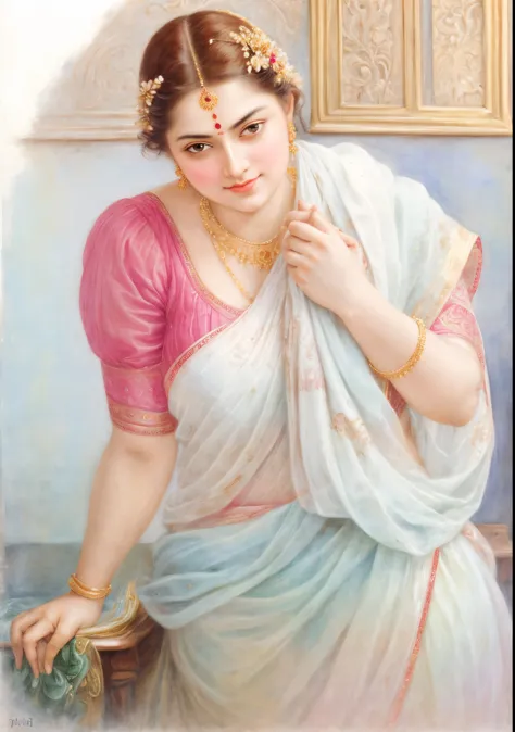 Beautiful Indian Woman, wearing saree, sari Beauty, gorgeous, Apsara, Maharani, royal queen woman, nymph from Hindu Mythology, U...