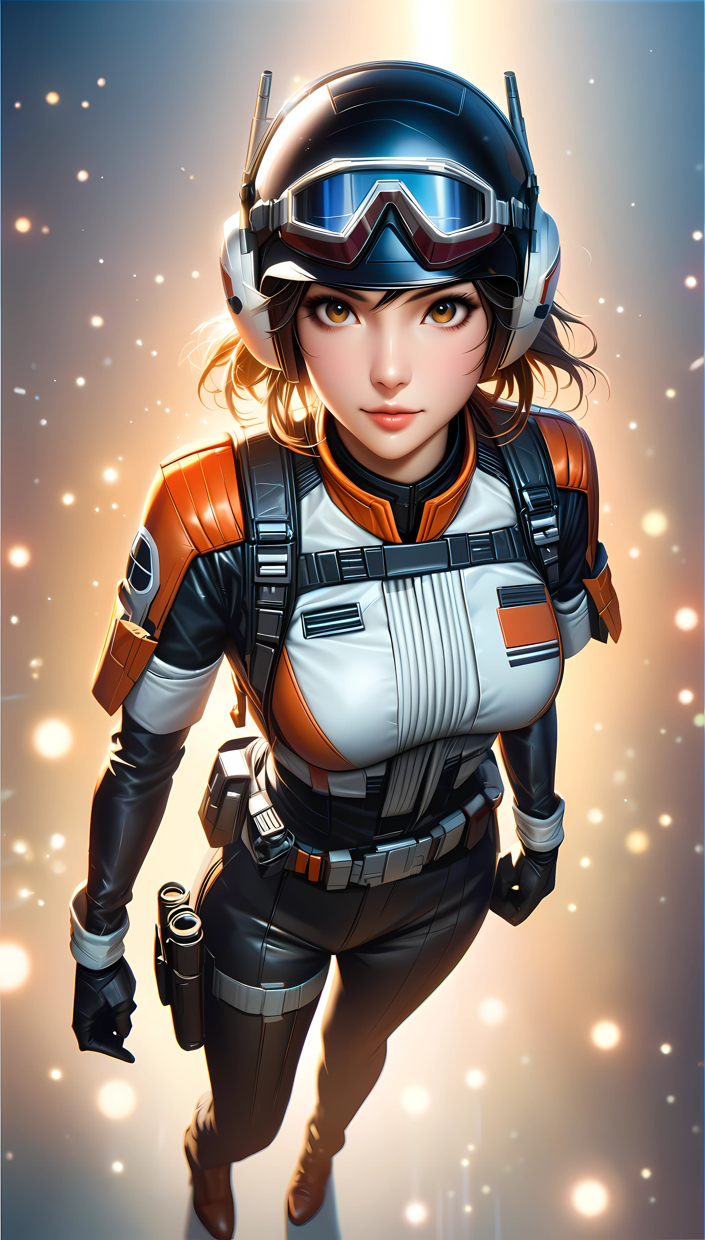 ((Masterpiece in maximum 16K resolution):1.6), ((vector cartoon illustration:)1.5), ((Vector art):1.4), ((Geometric style and minimalism):1.5), ((Wide angle painting):1.2), ((Vectorized):1.2) | ((Vector art of a A rebel alliance pilot in a Star Wars themed scene, wearing a detailed uniform with a flight helmet and goggles:1.5), (Supermodel beauty with braided blonde hair and aquiline nose), ((Full body):1.5), ((Detailed Star Wars Rebel Pilot Uniform):1.2), ((tyndall effect):1.1), ((golden hour):1.2), ((sense of action):1.1), (shimmer), (visual experience), (Realism), (Realistic), award-winning graphics, dark shot, film grain, extremely detailed, Digital Art, rtx, Unreal Engine, scene concept anti glare effect, All captured with sharp focus. Rendered in ultra-high definition with UHD and retina quality, this masterpiece ensures anatomical correctness and textured skin with super detail. With a focus on high quality and accuracy, this award-winning portrayal captures every nuance in stunning 16k resolution, immersing viewers in its lifelike depiction. Avoid extreme angles or exaggerated expressions to maintain realism. ((perfect_composition, perfect_design, perfect_layout, perfect_detail, ultra_detailed)), ((enhance_all, fix_everything)), More Detail, Enhance. Rendered in ultra-high definition with UHD and retina quality, this masterpiece ensures anatomical correctness and textured skin with super detail. With a focus on high quality and accuracy, this award-winning portrayal captures every nuance in stunning 16k resolution, immersing viewers in its lifelike depiction. Avoid extreme angles or exaggerated expressions to maintain realism. ((perfect_composition, perfect_design, perfect_layout, perfect_detail, ultra_detailed)), ((enhance_all, fix_everything)), More Detail, Enhance.