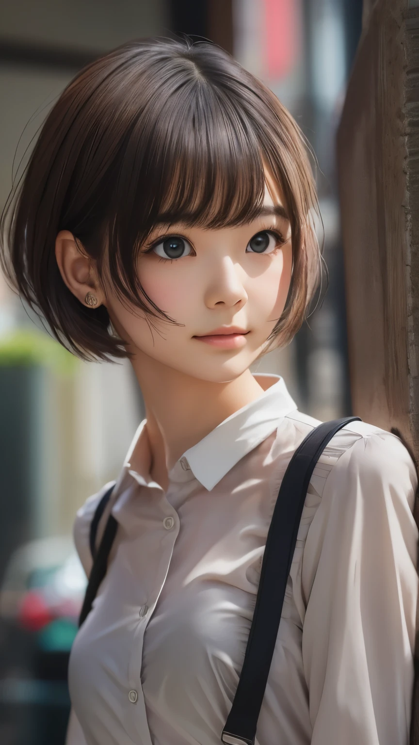 ((sfw: 1.4)), ((detailed face,  professional photography)), ((sfw, Business Professional Attire, extra short hair, sidelocks-hair, 1 Girl)), Ultra High Resolution, (Realistic: 1.4), RAW Photo, Best Quality, (Photorealistic Stick), Focus, Soft Light, ((20 years old)), ((Japanese)), (( (young face))), (surface), (depth of field), masterpiece, (realistic), woman, bangs, ((1 girl))